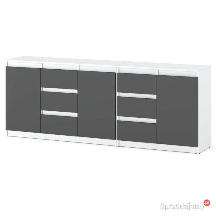 Komoda Biało Szara Nowoczesna 6 Szuflad Agnes Elbląg sprzedam