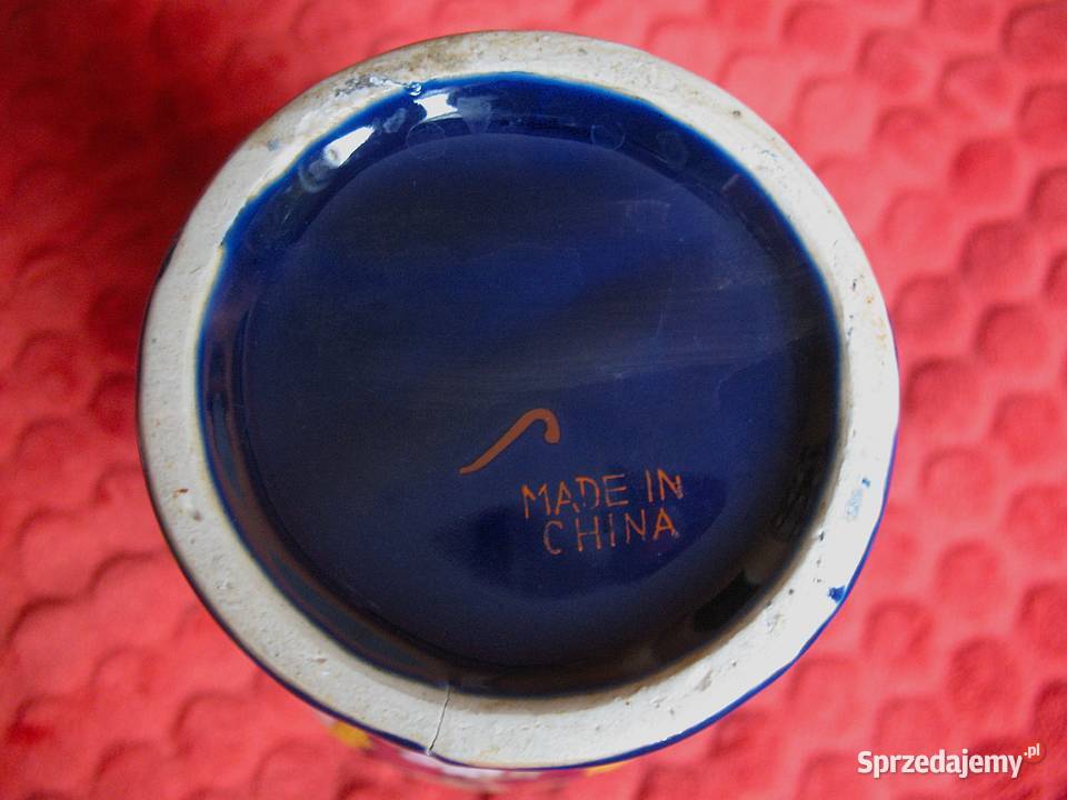 Wazon Misternie zdobiony złoty relief porcelana wielokolorowy Siedlce sprzedam