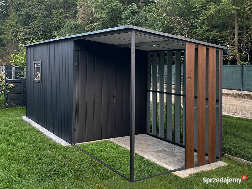 Domek ogrodowy 4x2m wiatka 252 ciemny grafitowy Częstochowa
