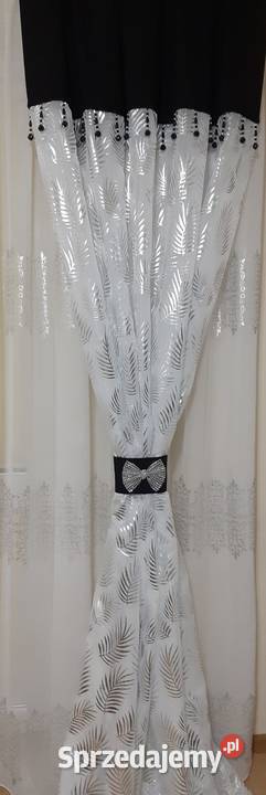 Firany srebrny liść palmy