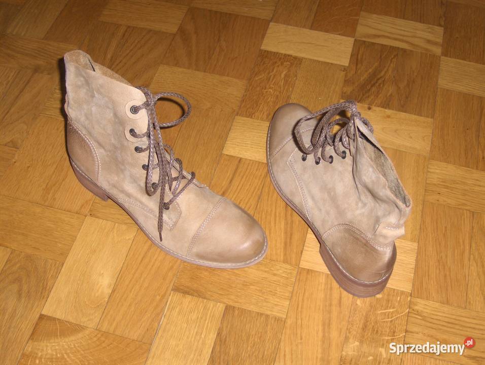 WOJAS Damskie trzewikibotki Beż 41 NOWE łódzkie Łódź