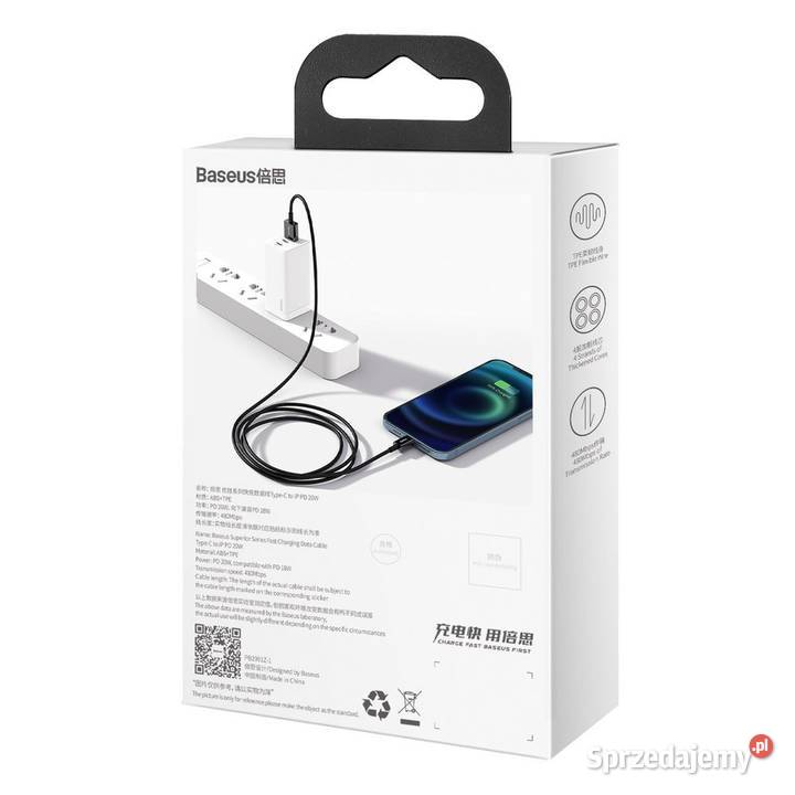 Kabel USB Lightning 2m 24A mocny przewód do