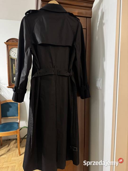 Płaszcz damski XS trencz czarny Massimo Dutti z Trencz Częstochowa