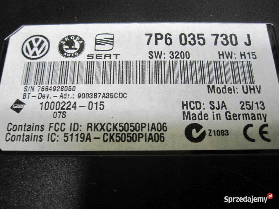 PASSAT B7 16 TDI 13r Moduł sterownik BLUETOOTH