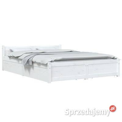 vidaXL Rama łóżka z szufladami biała 140x190 Łóżka