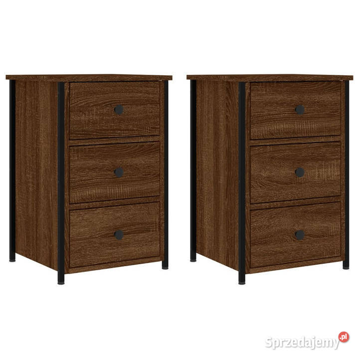Szafki nocne 2 brązowy dąb 40x36x60 WM826002 Warszawa sprzedam