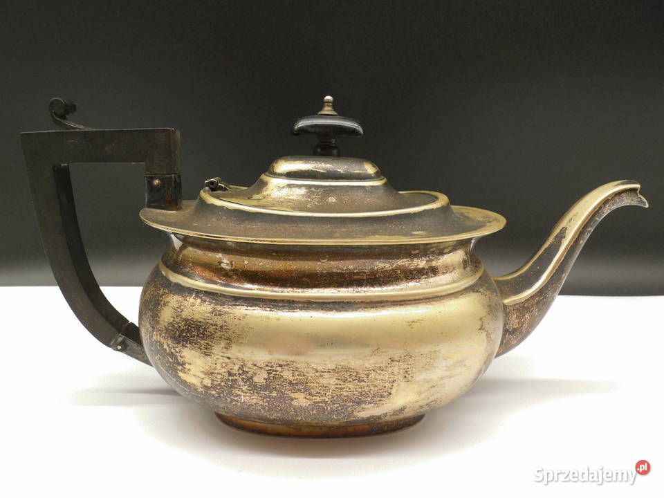 Stary Brytyjski Czajnik Art Deco Secesja ACE Porcelana i szkło