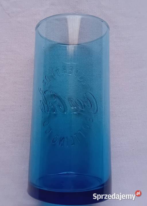 Kolekcjonerska niebieska szklanka Coca Cola Koźminek