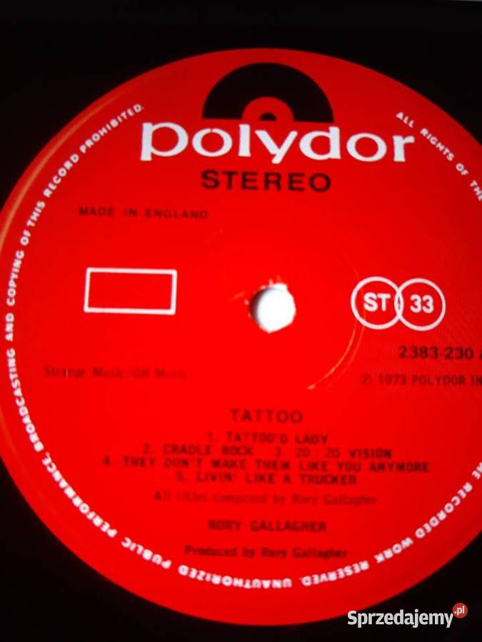 Archiwum blues rocka RORY GALAGHER Tattoo 1973 rock podkarpackie Rzeszów sprzedam
