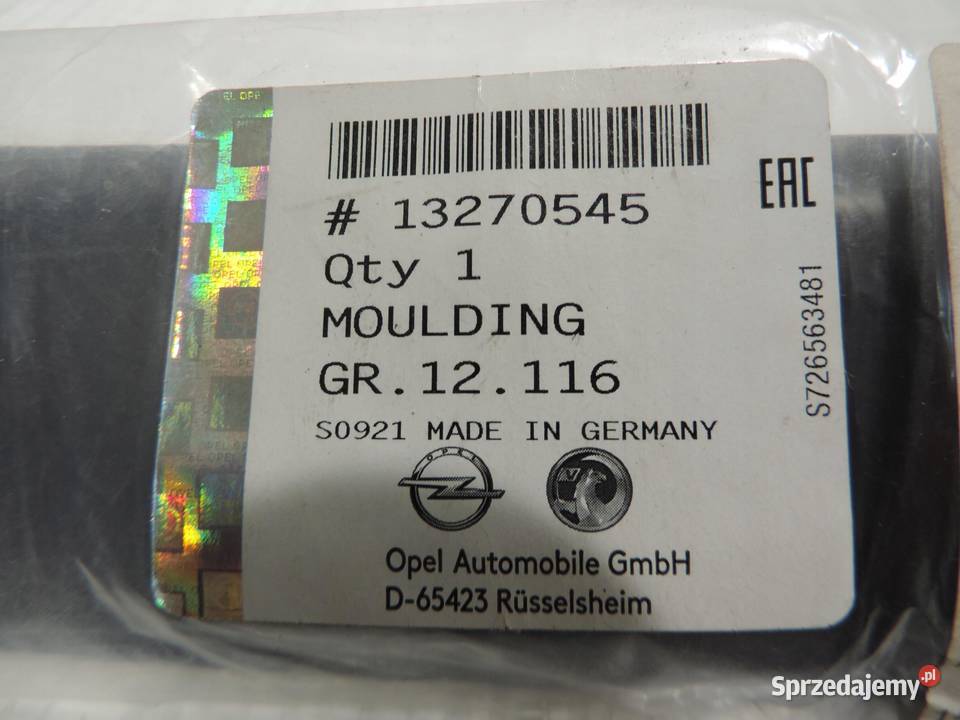 Listwa tylna prawa drzwi OPEL CORSA D 3D NOWA osobowe sprzedam