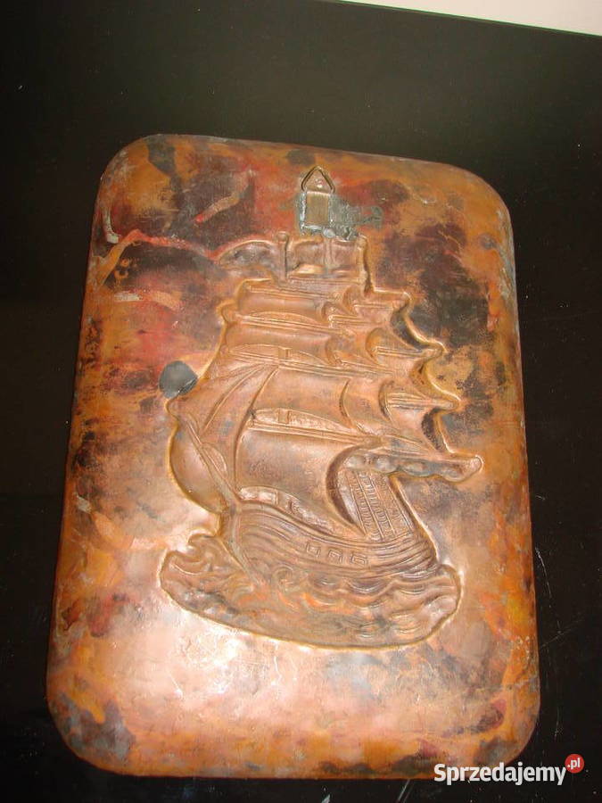 Żaglowiec miedziany obrazek Pruszcz Gdański