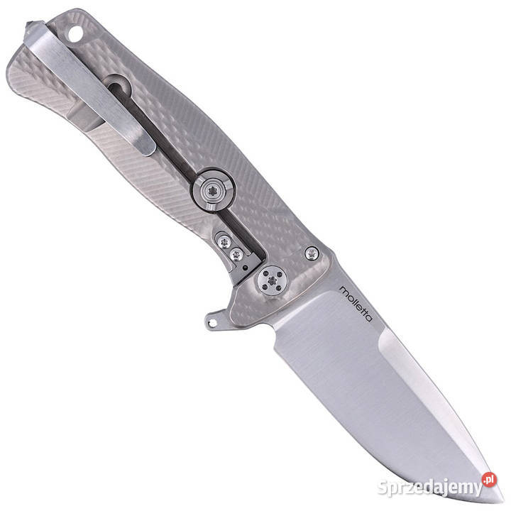 Nóż składany LionSTEEL SR22 Grey Titanium Satin mazowieckie