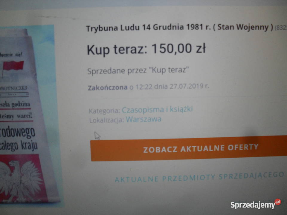 Trybuna Ludu 14 Grudnia 1981 r Ogłoszenie Stanu Wrocław