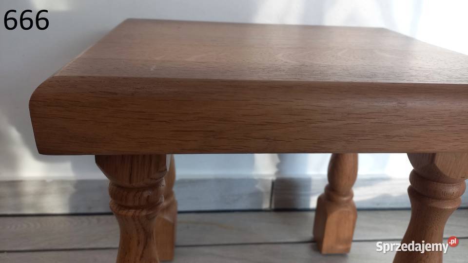 Kwietnik dębowy drewniany Stojak na kwiatek Gawroniec