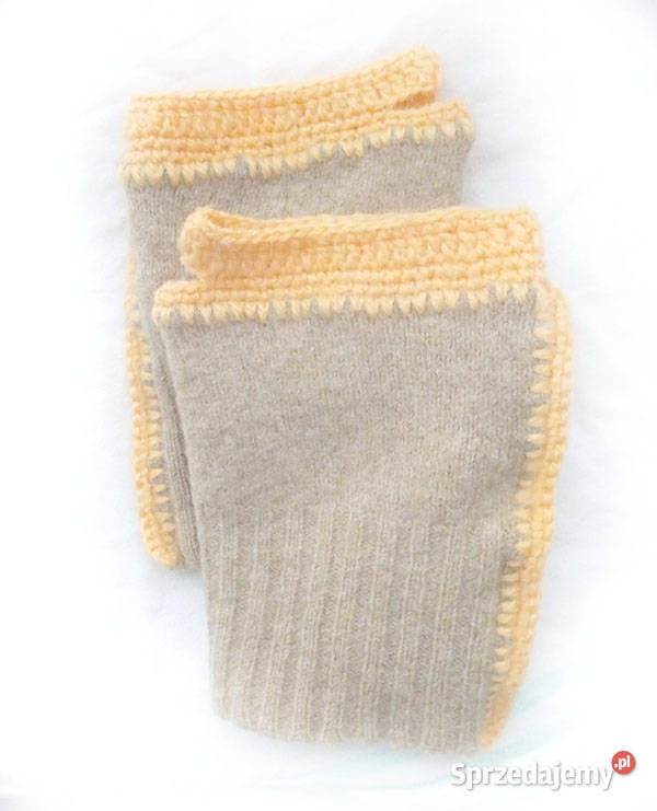 wełniane mitenki rękawiczki mitenki beżowe warmińsko-mazurskie Olsztyn