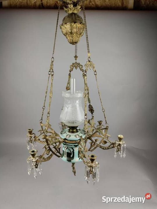 Lampa majolika wisząca klosz świeczki z polowy zachodniopomorskie Szczecin