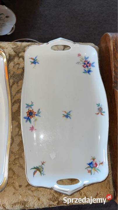 Patera biała porcelana Złocona Bez sygnatury Gdańsk