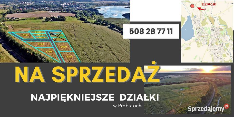 PRABUTY działki centrum natury i plaży Sprzedaż