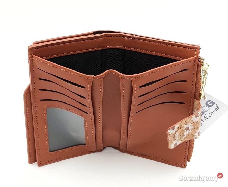 Portfel średni korkowy damski z korka eko Dla kobiet Dodatki pomorskie Gdańsk