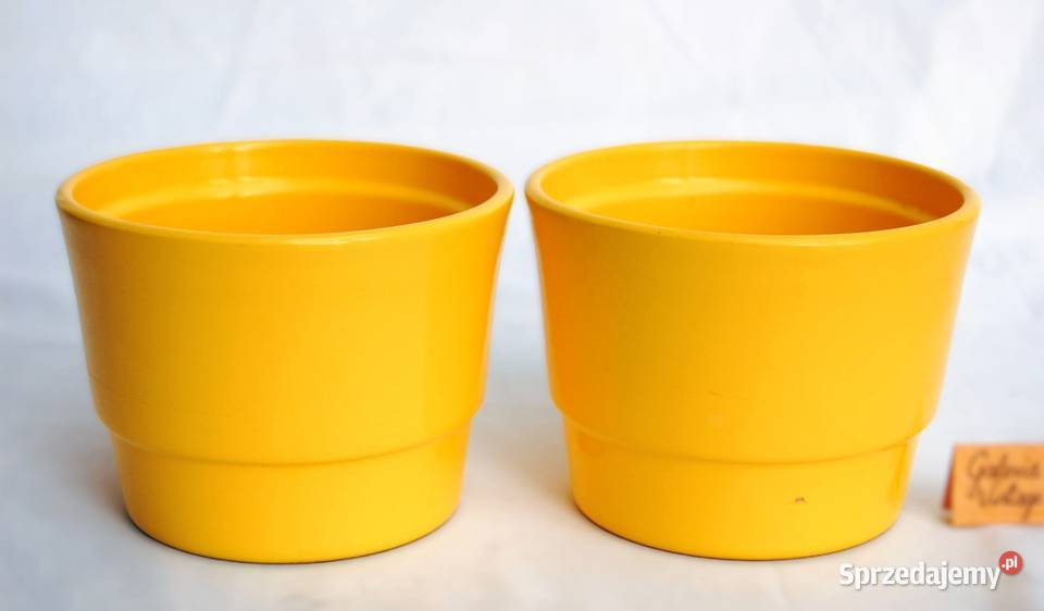 Osłonka ceramiczna żółta h 9 2 Wyposażenie wnętrz