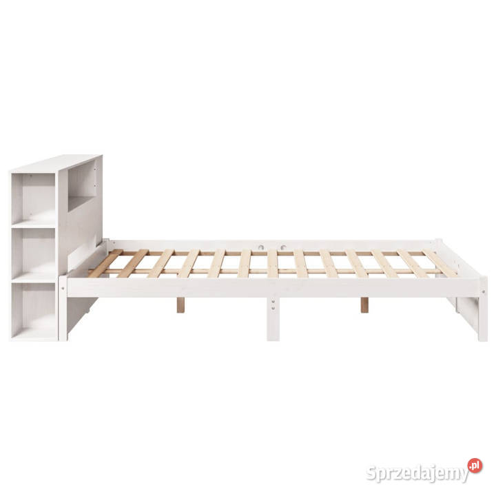 Łóżko z regałem bez materaca białe sosnowe 82cm mazowieckie sprzedam
