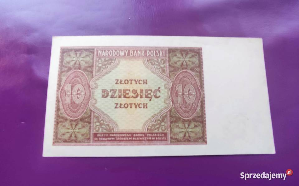 Banknot z PRL 10 15 Maja 1946 r Piękny stan