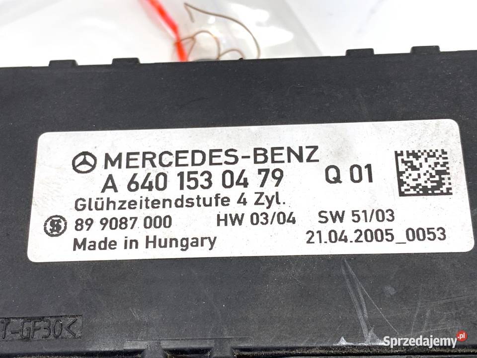 PRZEKAŹNIK ŚWIEC ŻAROWYCH MERCEDES W169 sprzedam