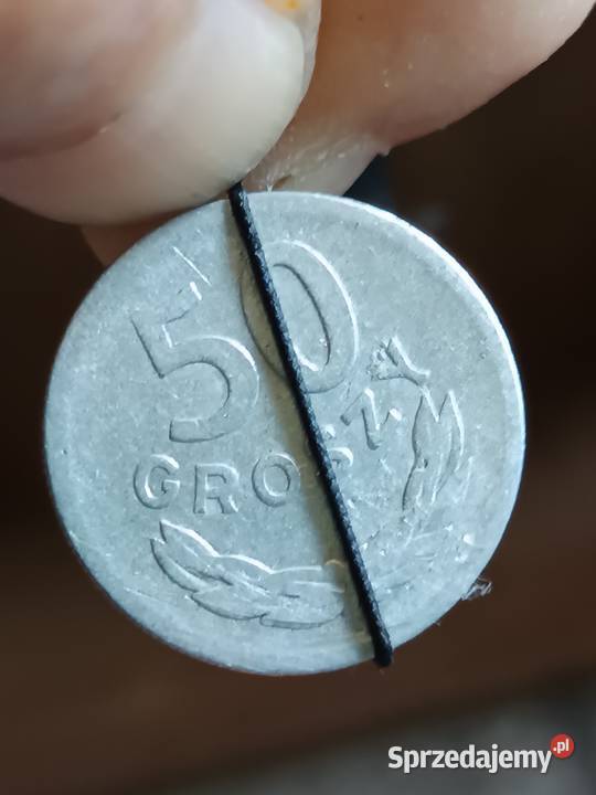moneta 50 gr 1949 r skretka Chełm