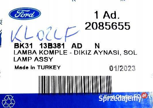 KIERUNKOWSKAZ LUSTERKA LEWY FORD TRANSIT 2014 dolnośląskie Głogów