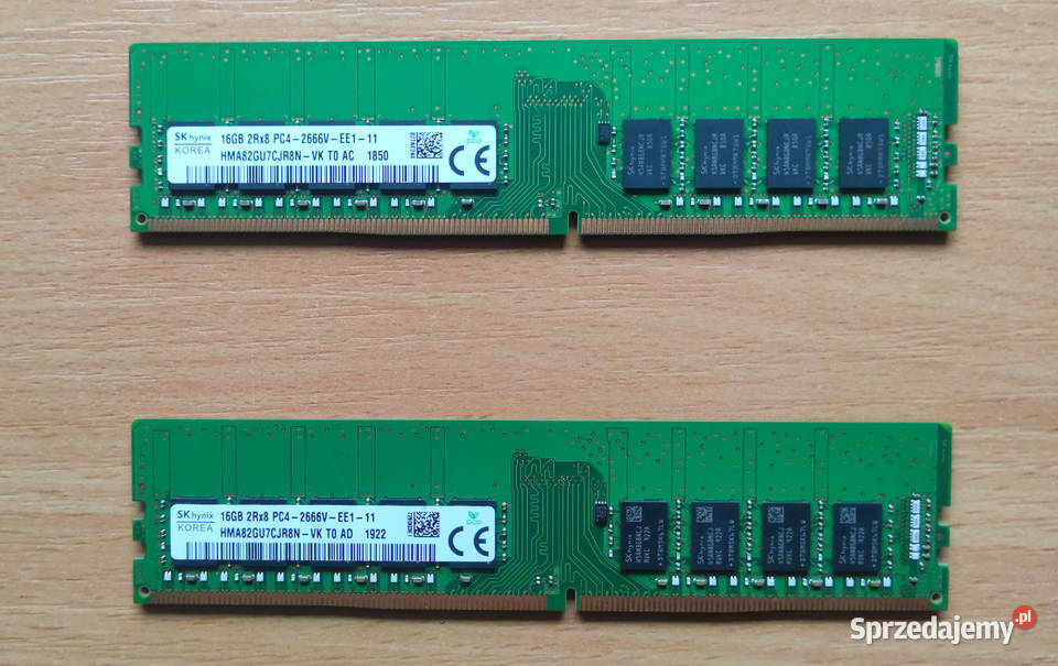 Hynix 32GB 2x16GB 2666MHz Pamięć RAM ECC Żyrardów