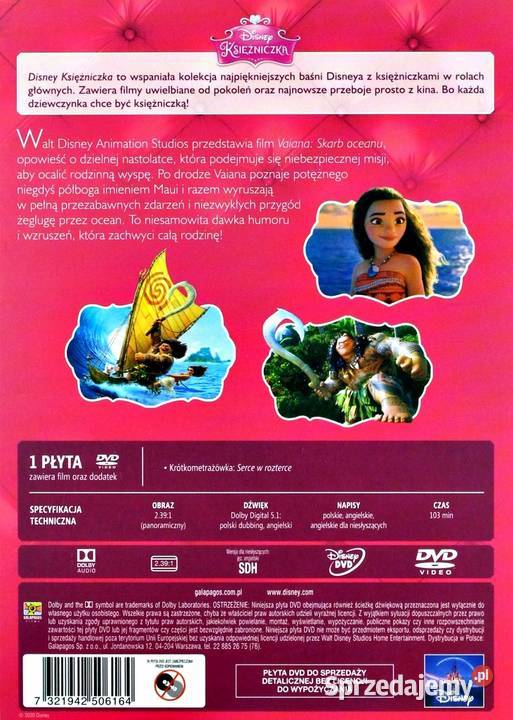 VAIANA SKARB OCEANU DISNEY KSIĘŻNICZKA wielkopolskie Kalisz