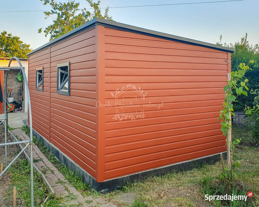 Schowek Domek Ogrodowy 25x4m 3x Okno Brąz Ogród Sieradz