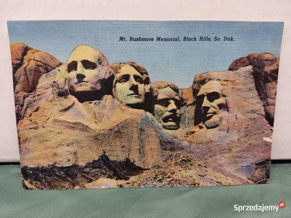 Pocztówka widokówka Mount Rushmore National Pocztówki i karty telefoniczne Głuchołazy