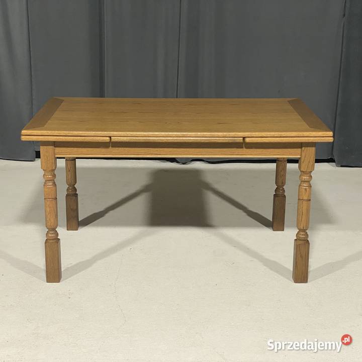 Dębowy komplet do jadalni rozkładany stół 8 Budno