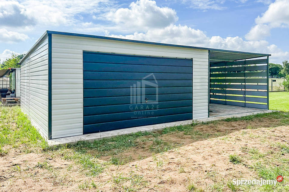 Garaż Blaszany 4x6m Wiata 4m Brama Uchylna Drzwi Międzyrzecz sprzedam