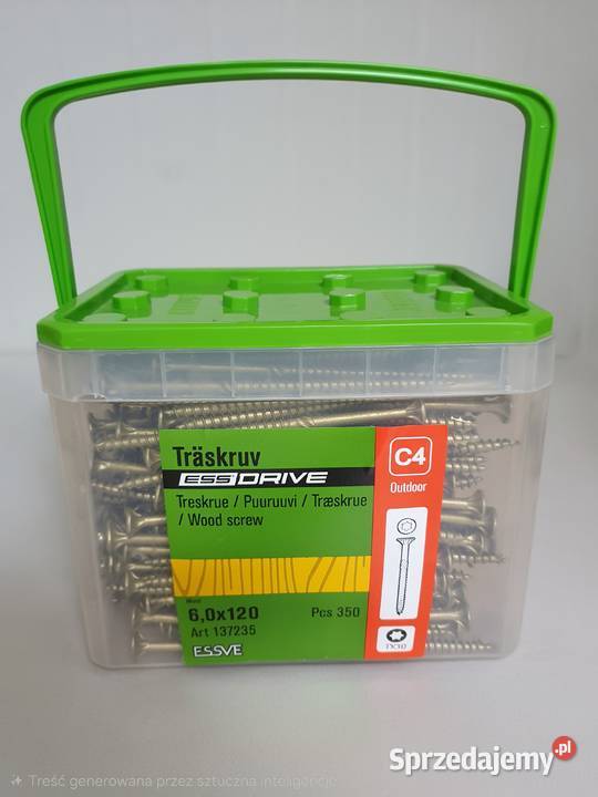 WKRĘT DO DREWNA 6X120 ESSDRIVE ŁEB STOŻKOWY Nieporęt