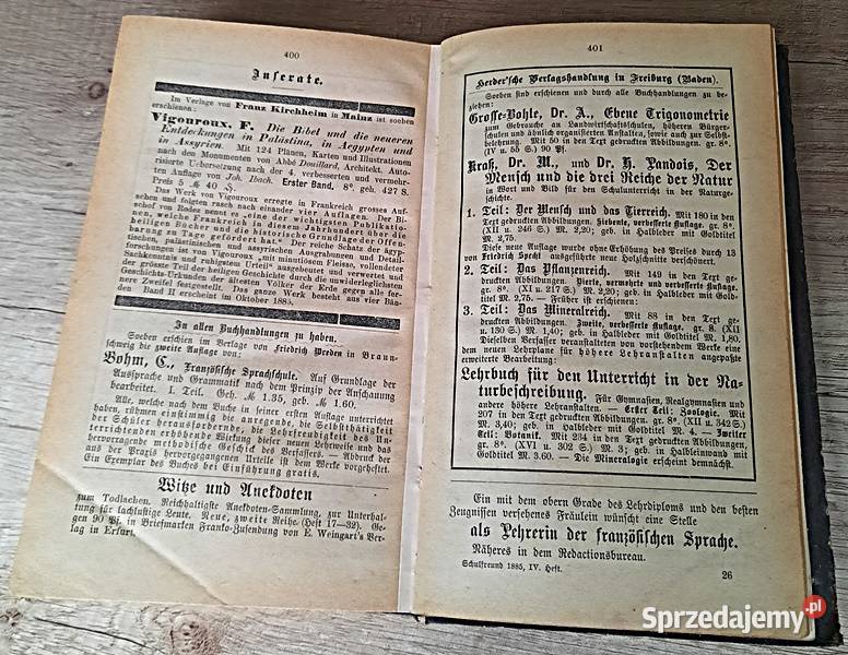 Der Schulfreund Eine Quartalschrift w j Ostrów Wielkopolski
