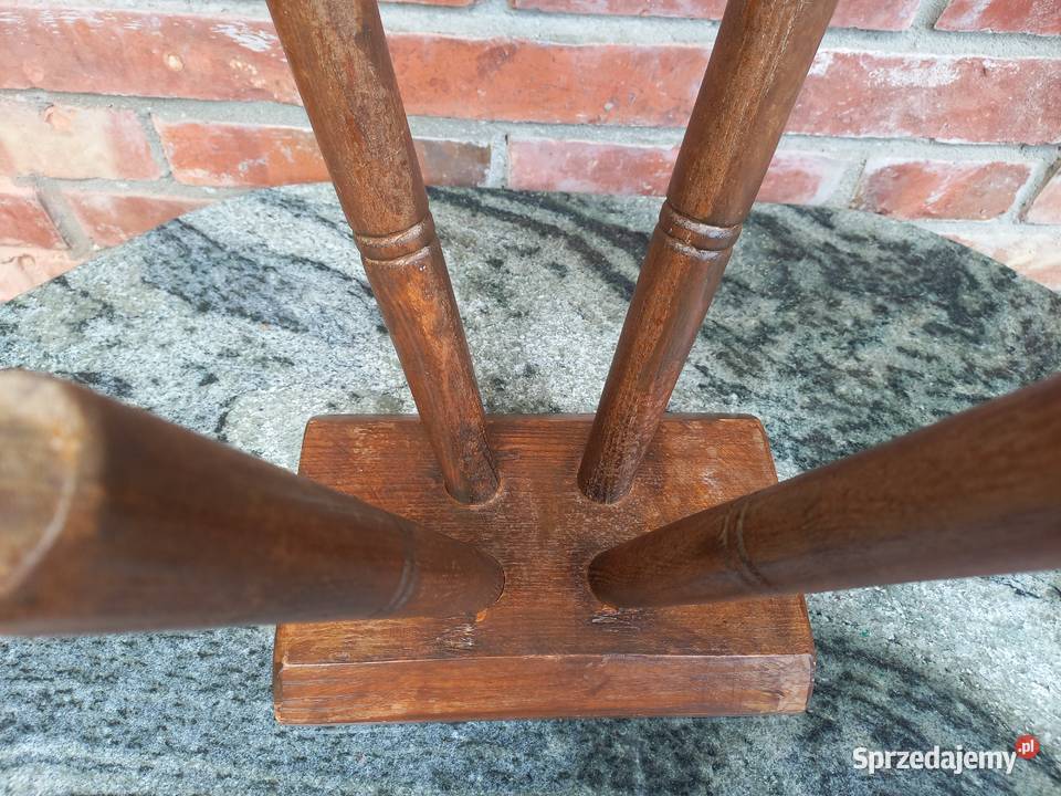 Kwietnik dębowy drewniany Stojak na kwiatek Gawroniec