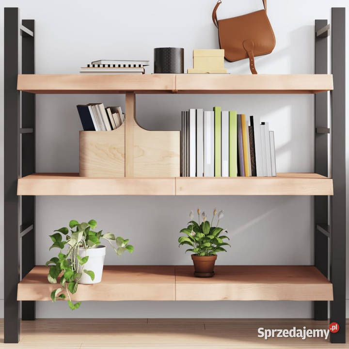 Półka 120x50x26 surowe lite drewno dębowe Warszawa