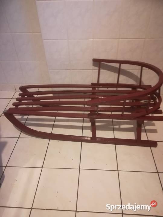 Sanki drewniane z oparciem i sznurkiem Plozy śląskie sprzedam