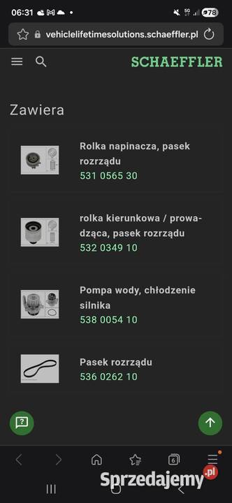 Nowy rozrzad komplet 19 tdi 105 osobowe Dąbrowa Górnicza