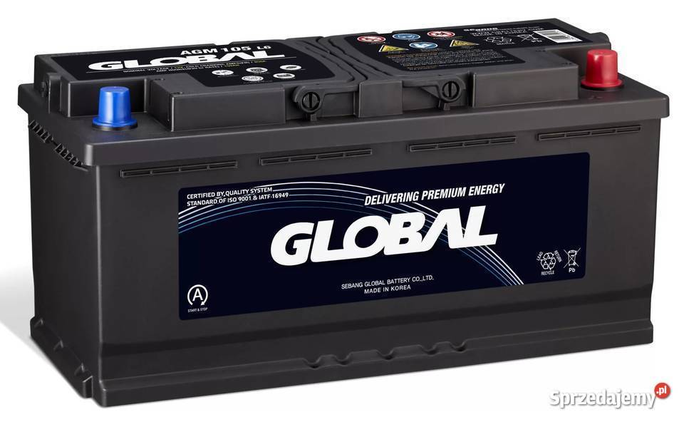 Akumulator Global AGM STARTSTOP 105Ah 950A osobowe podlaskie Białystok
