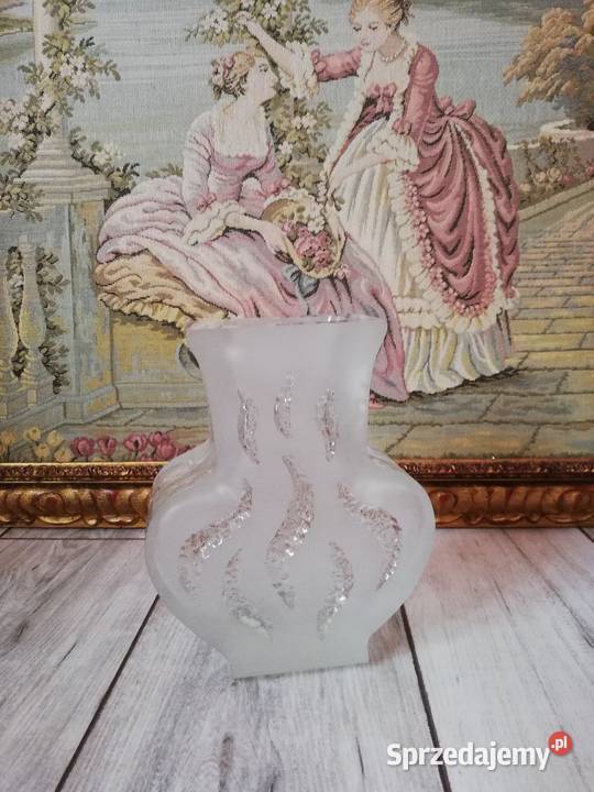 Szklany sygnowany wazon Ingrit Glashutte z Porcelana i szkło Gorlice sprzedam