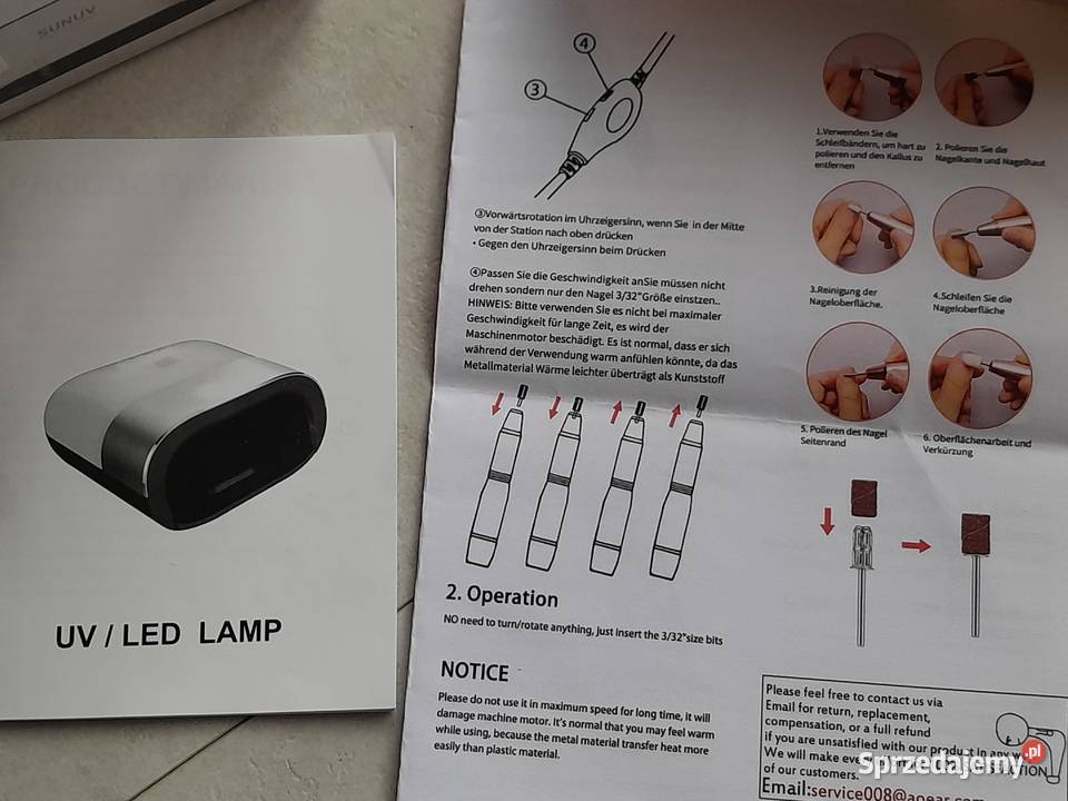 Lampa LED do paznokci SUNUV LEDUV model Sun3 Dąbrowa Górnicza