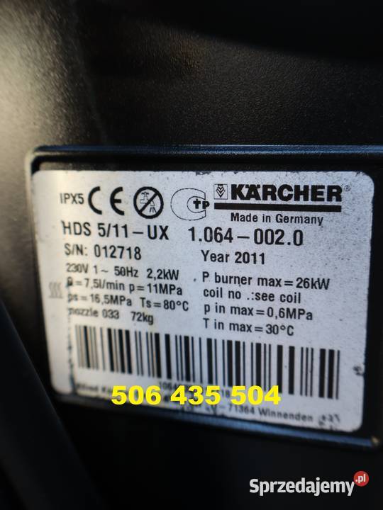 Myjka Ciśnieniowa Karcher HDS 511 UX Radom