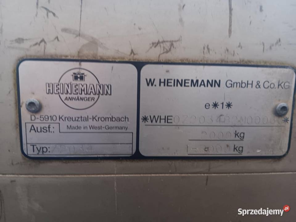 Przyczepka 2000 DMC burtowe Zgorzelec