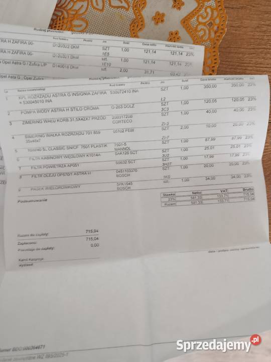 Opel Astra h kombi światła przeciwmgielne Gniezno