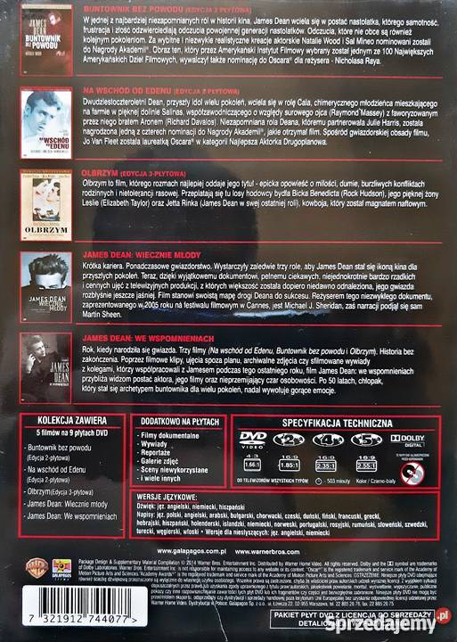 BUNTOWNIK BEZ POWODUNA WSCHÓD EDENUOLBRZYM 9 DVD Kalisz