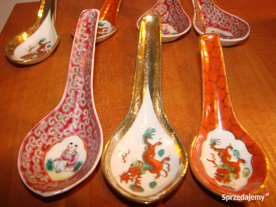 chińskie porcelanowe łyżki do zupy Pruszcz Gdański