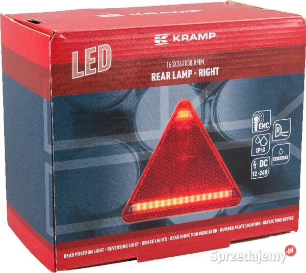 Lampa tylna zespolona LED prawa trójkątna 1224V